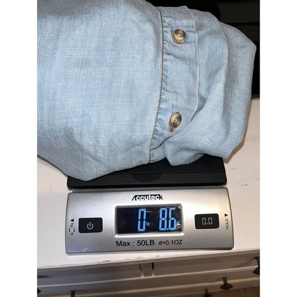 Anthropologie Cloth & Stone Womens Medium Blue Ombre Button-Up Shirt Size Large - Picture 8 of 8